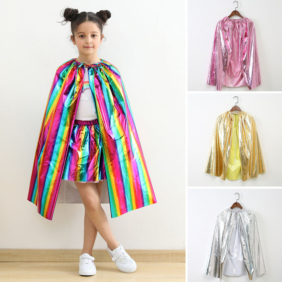 Rainbow Childrens Cloak Stand Out at Halloween Parties with This DIY Costume Cosplay Cloak Halloween Supply Image 1