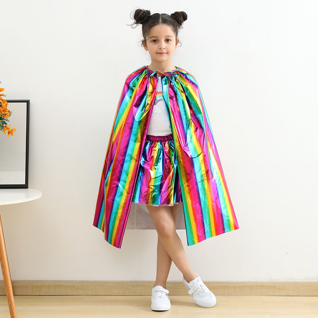 Rainbow Childrens Cloak Stand Out at Halloween Parties with This DIY Costume Cosplay Cloak Halloween Supply Image 7