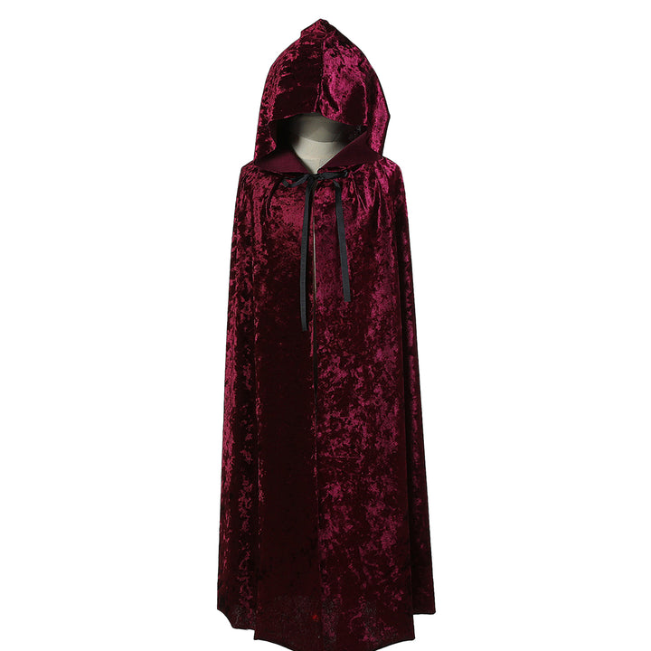 Velvet Hooded Cloak Halloween Cosplay And Imaginative Play Tie Closure Easy to Wear Novelty Cloak for Kids Image 4