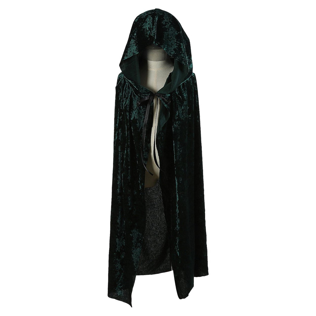 Velvet Hooded Cloak Halloween Cosplay And Imaginative Play Tie Closure Easy to Wear Novelty Cloak for Kids Image 4