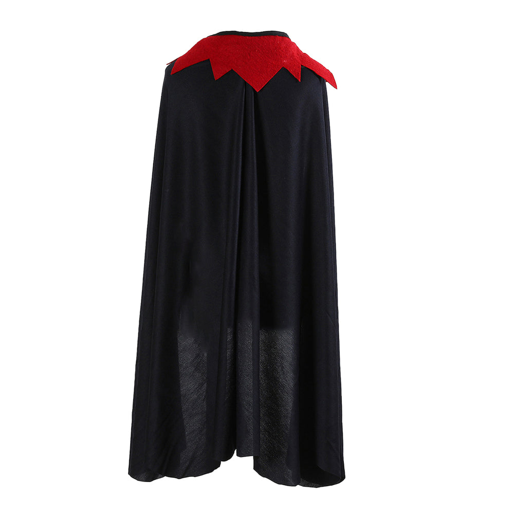 Halloween Children Cloak Cosplay Role Play Costume Lace Up Unisex Color Matching Vampires Style Cardigan Girls Boys Image 2