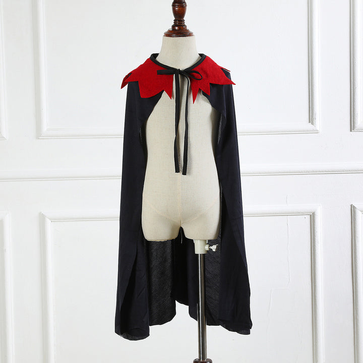 Halloween Children Cloak Cosplay Role Play Costume Lace Up Unisex Color Matching Vampires Style Cardigan Girls Boys Image 10