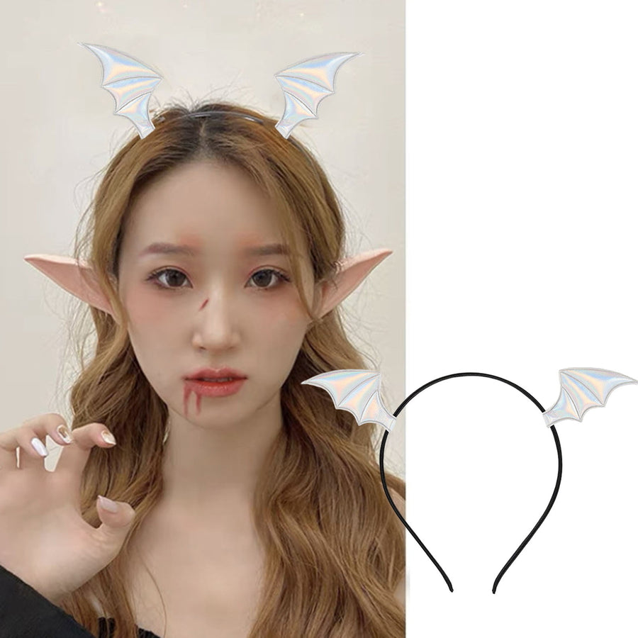 Cosplay Hair Hoop with Devil Wing Ultralight Elastic Novelty Dress-up Halloween Headband Hair Accessories Image 1