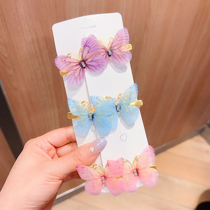 6Pcs Realistic Butterflies Hair Clips Shiny Wings Sweet Colors Perfect for Cosplay Halloween And Princess Style Image 10