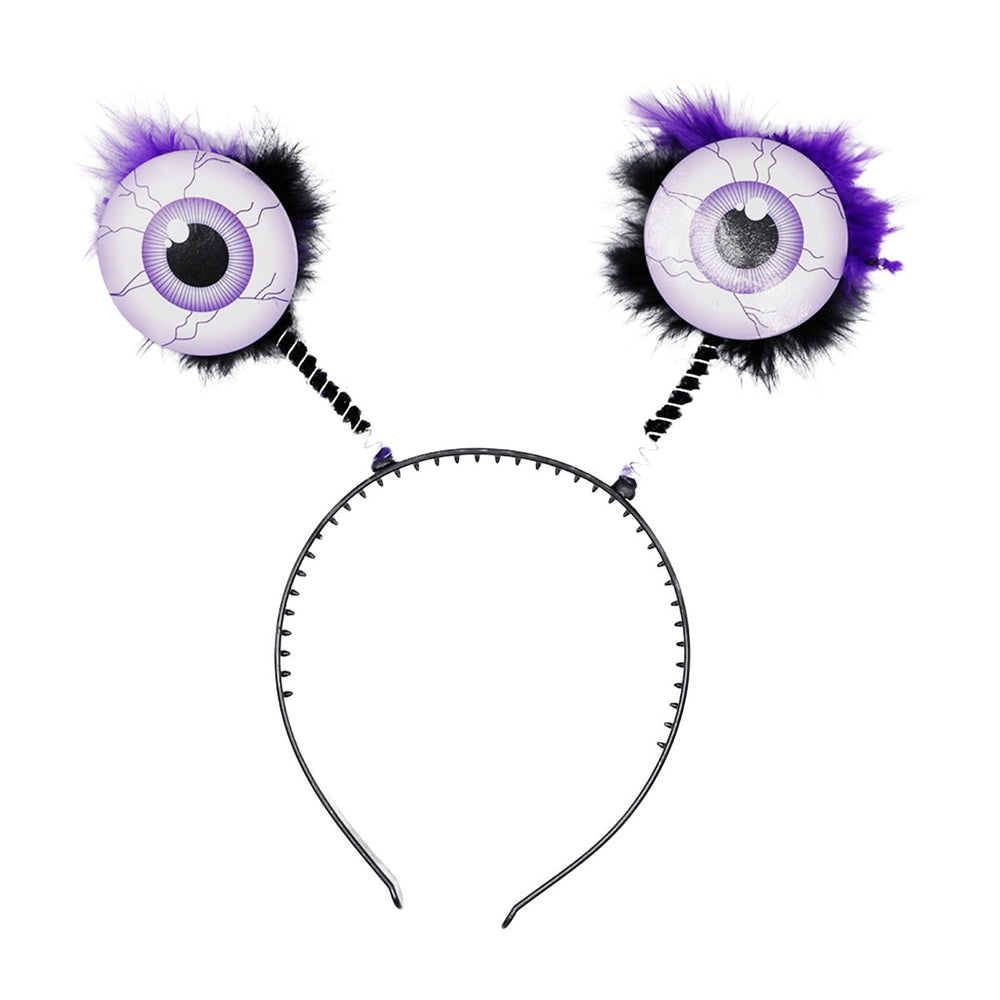 Halloween Scary Eyeball Headband with Big Plush Shapes Exaggerated Decorative Hair Hoop Party Accessories Image 2