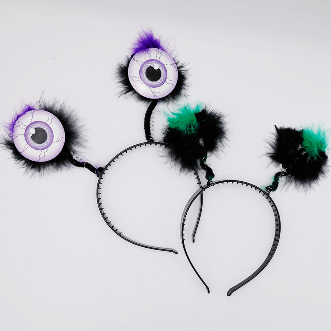 Halloween Scary Eyeball Headband with Big Plush Shapes Exaggerated Decorative Hair Hoop Party Accessories Image 7