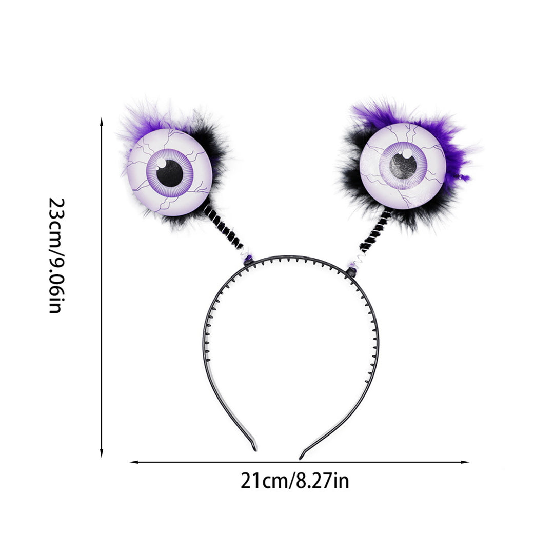 Halloween Scary Eyeball Headband with Big Plush Shapes Exaggerated Decorative Hair Hoop Party Accessories Image 8