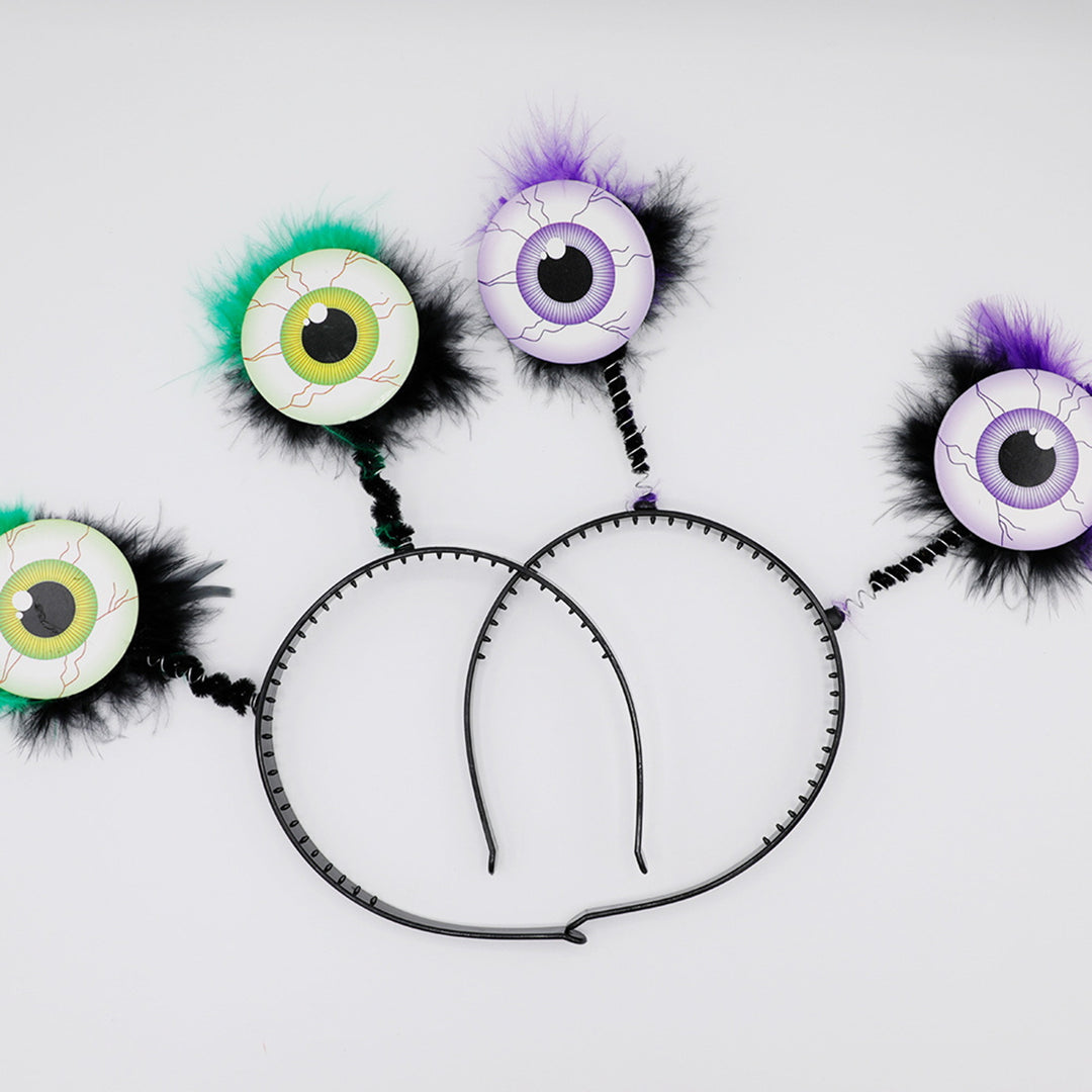 Halloween Scary Eyeball Headband with Big Plush Shapes Exaggerated Decorative Hair Hoop Party Accessories Image 10