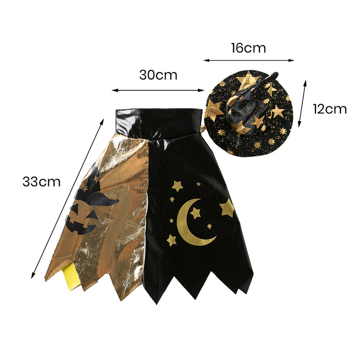 1 Set Pet Witch Cape And Wizard Hat Set Stylish Cats Dogs Halloween Costume for Party Festival Decoration Image 6