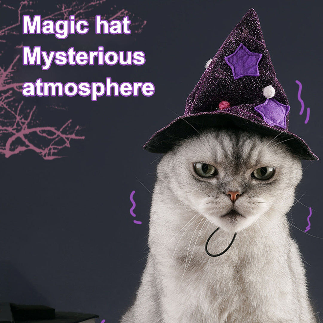 Halloween Pet Cloak for Small Dog Cat Kitten Adjustable Witch Cloak Hat Set Halloween Parties Costume Cat Dress-up Image 3