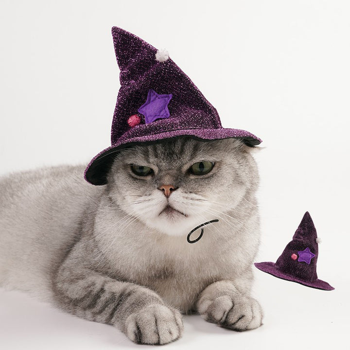 Halloween Pet Cloak for Small Dog Cat Kitten Adjustable Witch Cloak Hat Set Halloween Parties Costume Cat Dress-up Image 7