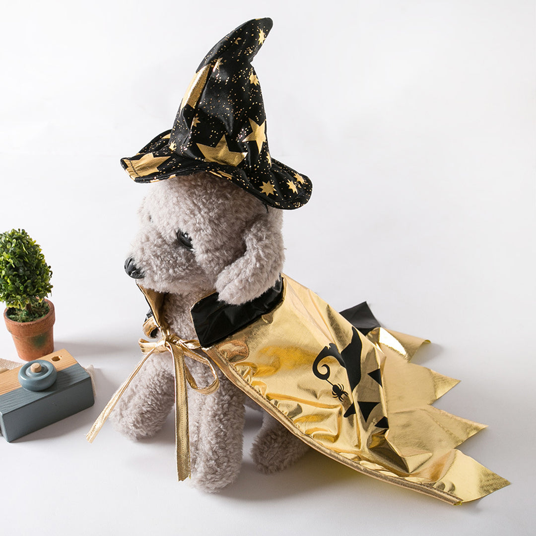 1 Set Pet Witch Cape And Wizard Hat Set Stylish Cats Dogs Halloween Costume for Party Festival Decoration Image 10