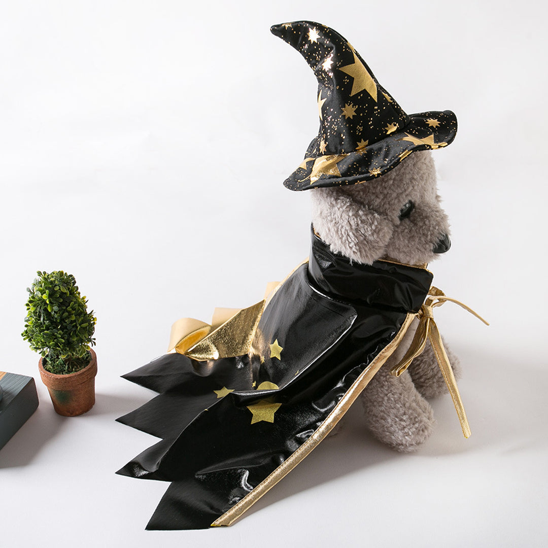 1 Set Pet Witch Cape And Wizard Hat Set Stylish Cats Dogs Halloween Costume for Party Festival Decoration Image 11