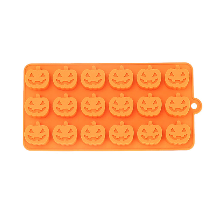 Skull Silicone Mold 18 Holes Non-stick Heat Resistant Pumpkin Oven Dishwasher Freezer Non-stick Halloween Baking Molds Image 4