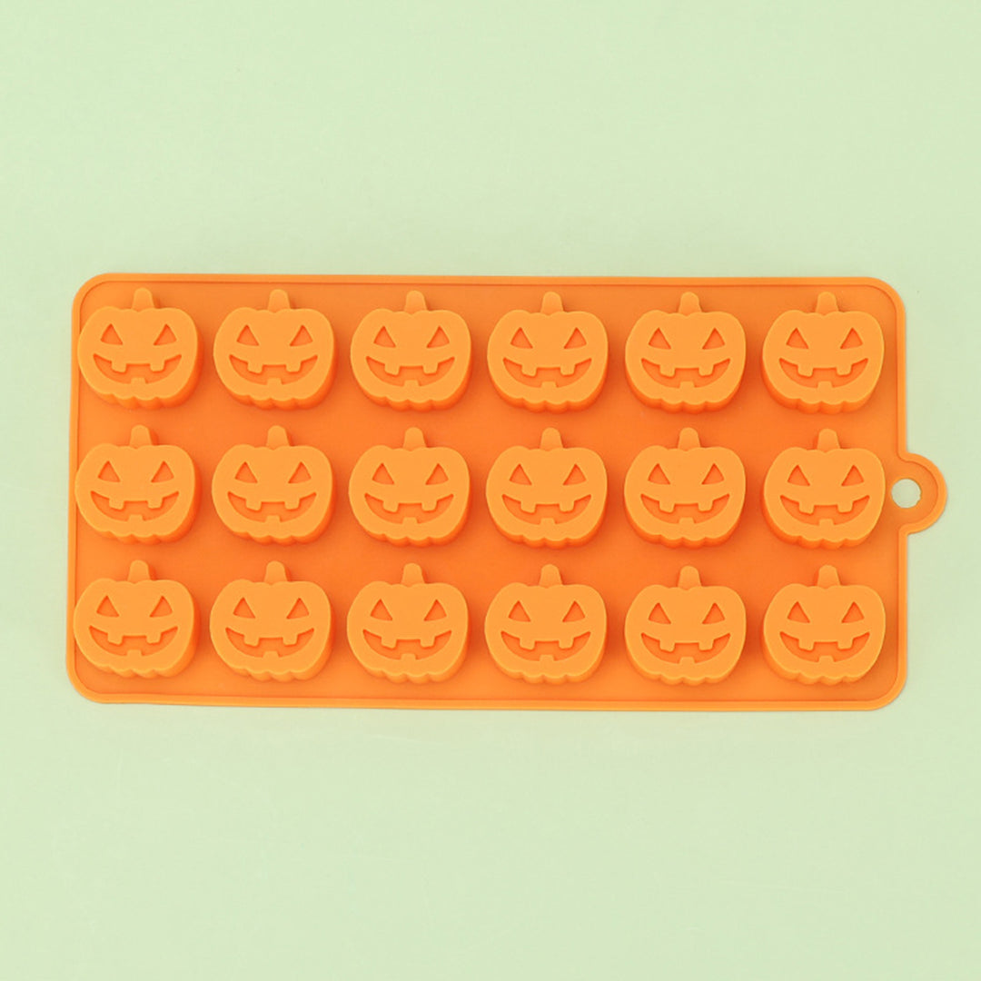 Skull Silicone Mold 18 Holes Non-stick Heat Resistant Pumpkin Oven Dishwasher Freezer Non-stick Halloween Baking Molds Image 9