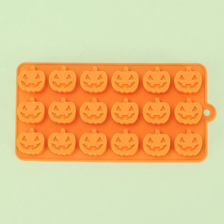 Skull Silicone Mold 18 Holes Non-stick Heat Resistant Pumpkin Oven Dishwasher Freezer Non-stick Halloween Baking Molds Image 9