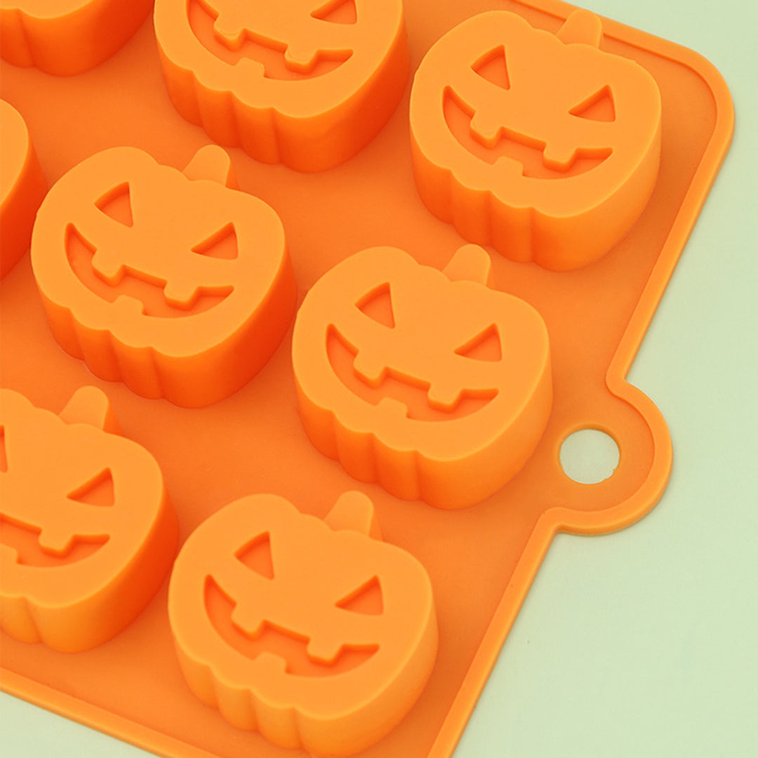 Skull Silicone Mold 18 Holes Non-stick Heat Resistant Pumpkin Oven Dishwasher Freezer Non-stick Halloween Baking Molds Image 10