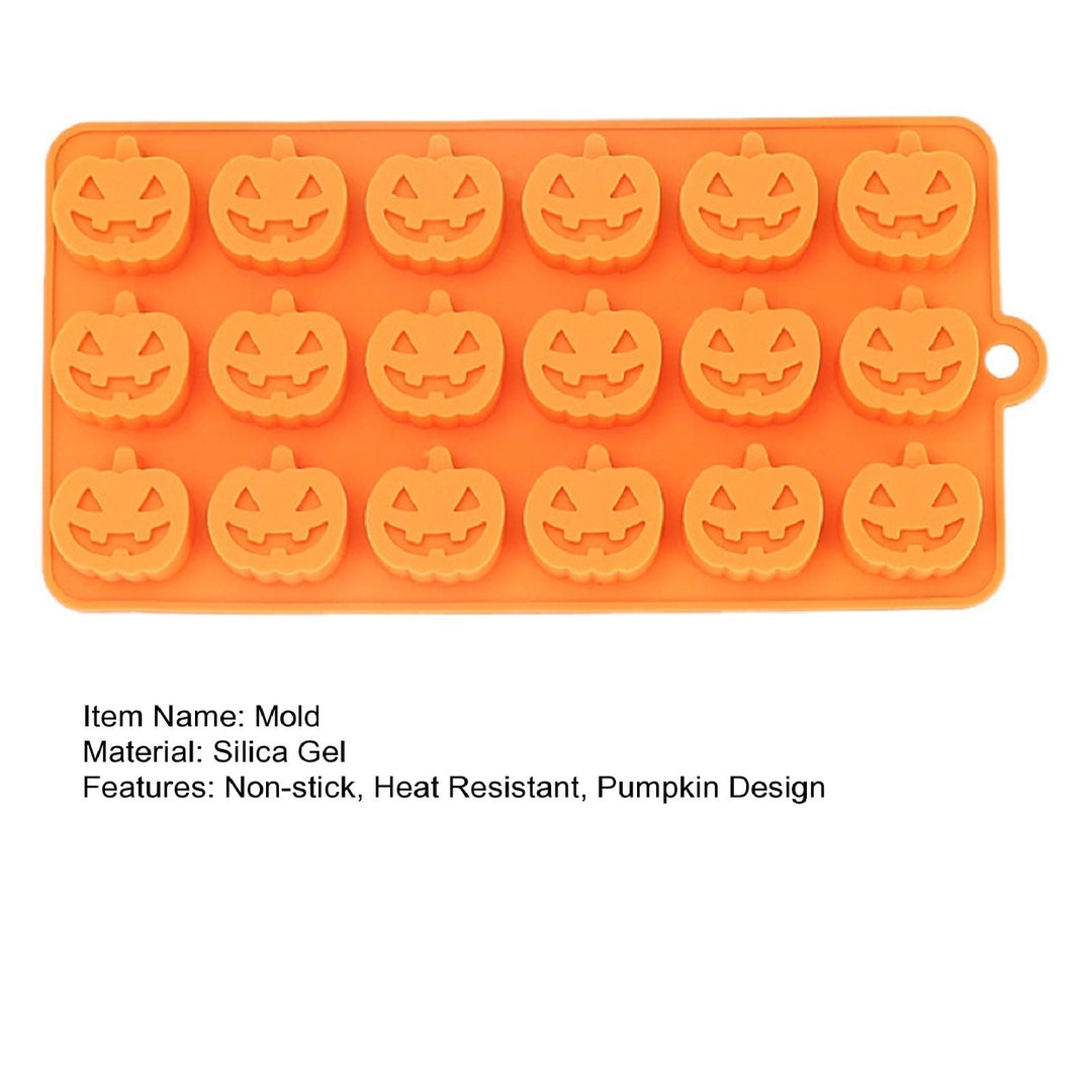 Skull Silicone Mold 18 Holes Non-stick Heat Resistant Pumpkin Oven Dishwasher Freezer Non-stick Halloween Baking Molds Image 11