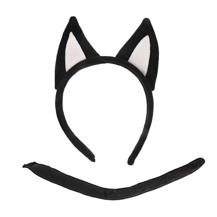 1/2 Pcs/Set Dog Costume Props Animal Ears Decor Hair Hoop Tail Set Birthday Party Cosplay Dress Up Accessories Image 4