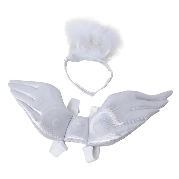 Pet Clothes Adjustable Pet Costume Set with Angel Wings Adorable for Photography Parties And Holidays Image 4