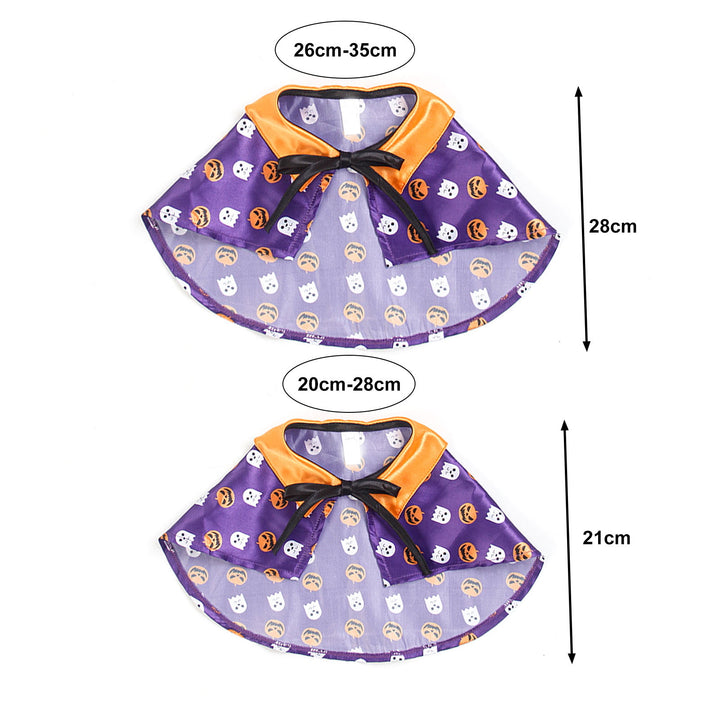 Pet Costume Cat Adjustable Buckle Hat Pumpkin Print Cape Create Atmosphere Cute Pet Transformation Outfit Image 6