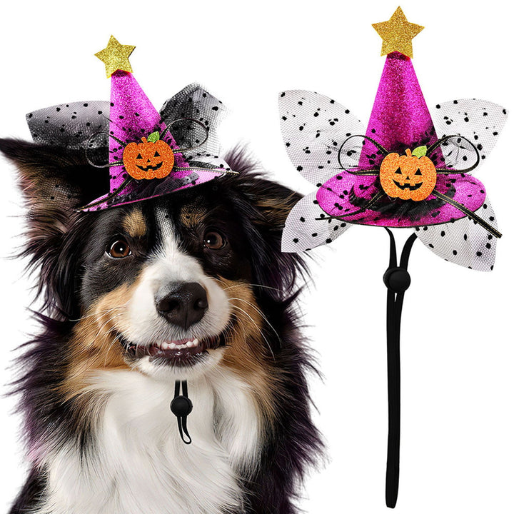 Pet Hat Halloween Spooky Style Bow Tie Decoration Adjustable Design Create Atmosphere Hat Cute Cat Dog Accessories Image 9