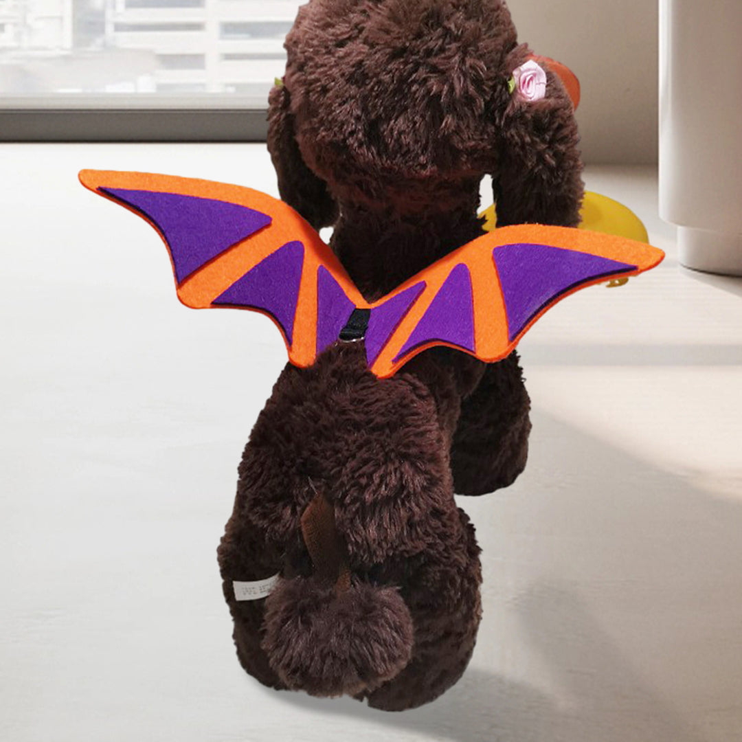 Pet Bat Wing Costume Fine Workmanship Eye-catching Halloween Bat Wing Transform Costume Pet Supplies Image 4