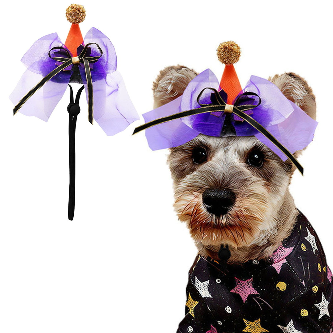 Pet Hat Halloween Spooky Style Bow Tie Decoration Adjustable Design Create Atmosphere Hat Cute Cat Dog Accessories Image 12