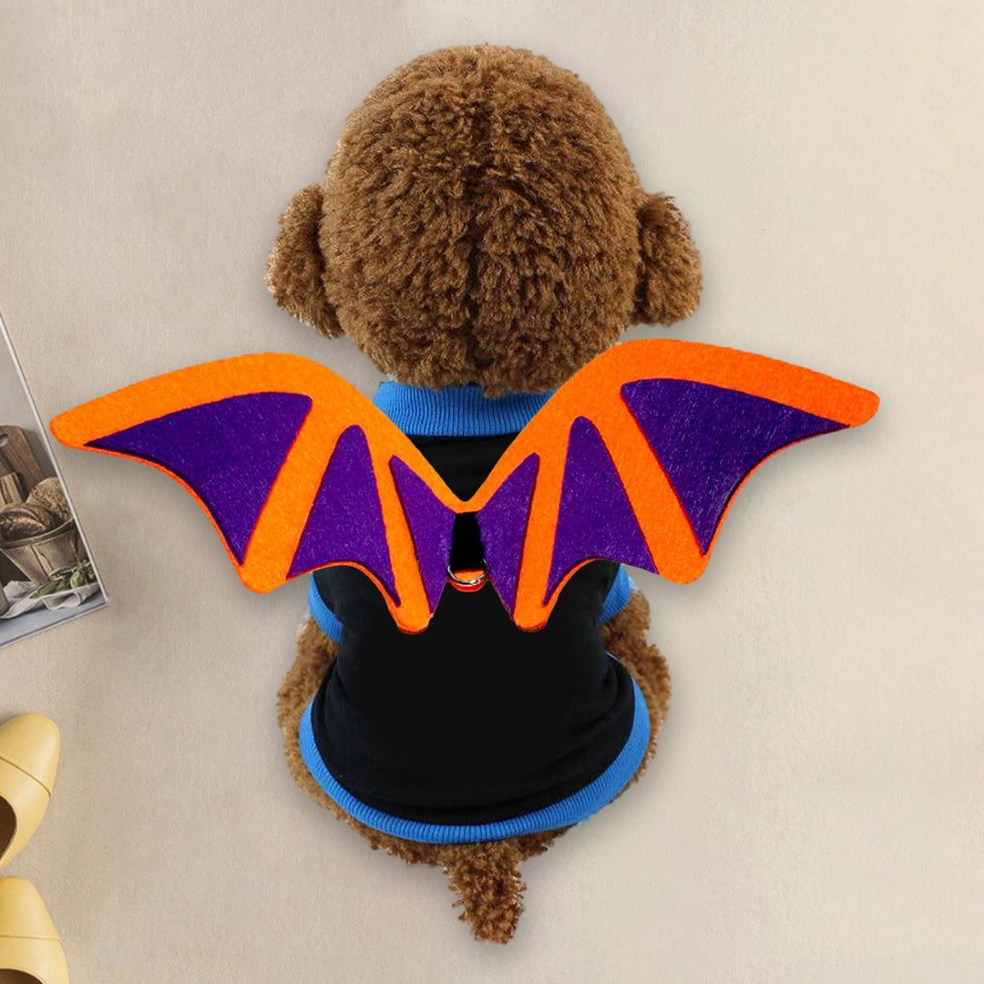 Pet Bat Wing Costume Fine Workmanship Eye-catching Halloween Bat Wing Transform Costume Pet Supplies Image 6