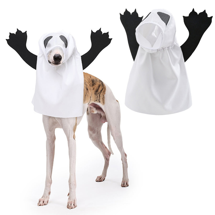 Halloween Dog Ghost Costume Pet Dress Up As A Ghost Outfit for Small Medium Large Dogs Halloween Cosplay Party Dog Image 1