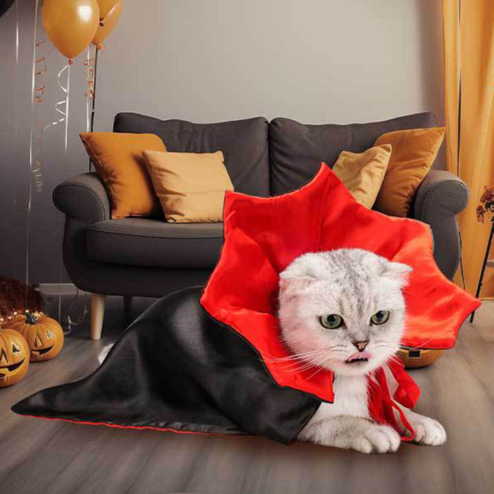 Pet Halloween Cape for Small Medium Dogs Cats Funny Cat Cloak Festive Dress-up Costume Pet Outfit for Halloween Cosplay Image 4