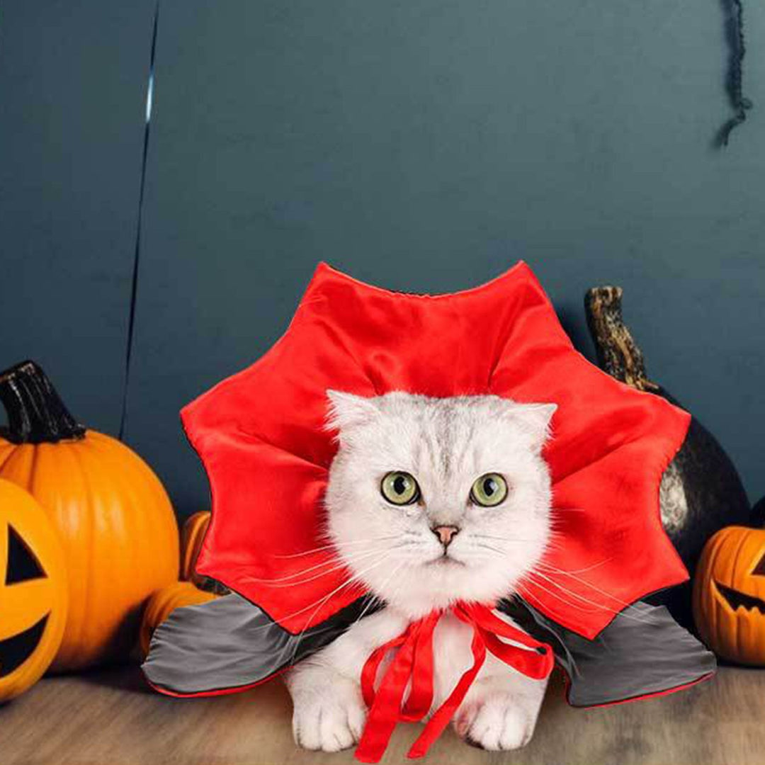 Pet Halloween Cape for Small Medium Dogs Cats Funny Cat Cloak Festive Dress-up Costume Pet Outfit for Halloween Cosplay Image 7