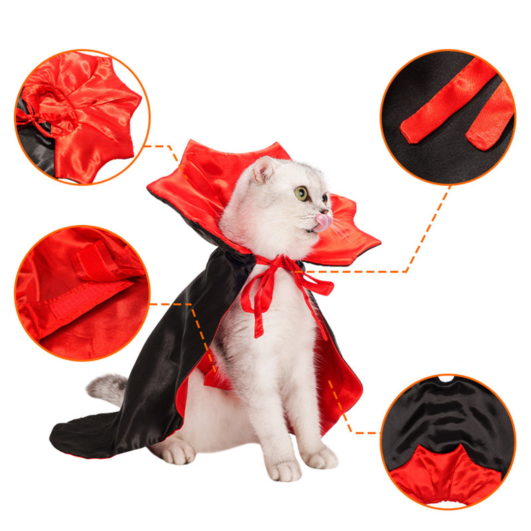 Pet Halloween Cape for Small Medium Dogs Cats Funny Cat Cloak Festive Dress-up Costume Pet Outfit for Halloween Cosplay Image 10