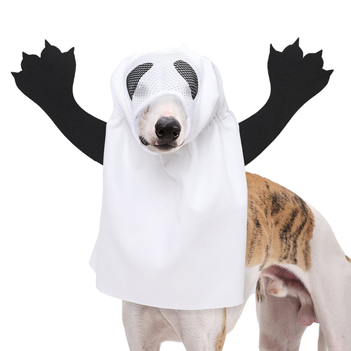 Halloween Dog Ghost Costume Pet Dress Up As A Ghost Outfit for Small Medium Large Dogs Halloween Cosplay Party Dog Image 8