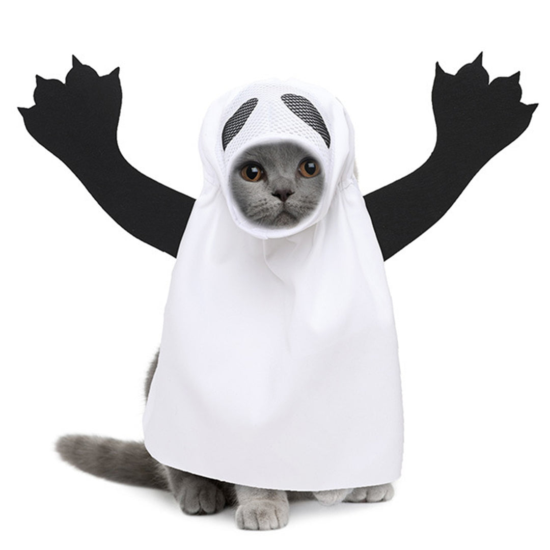 Halloween Dog Ghost Costume Pet Dress Up As A Ghost Outfit for Small Medium Large Dogs Halloween Cosplay Party Dog Image 10