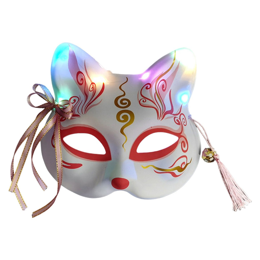 Anime Fox Masque Japanese Style Unique Handmade Design Face Masque for Halloween Masquerade Parties Image 6