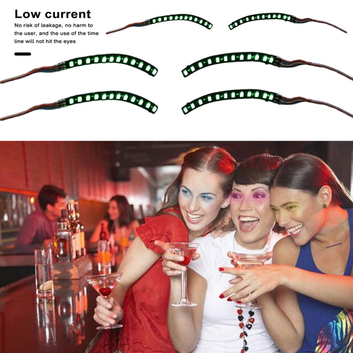 LED Eyelashes Charming Unique Light-up Eyeliner Halloween Shining Eyelid Tape for Parties Nightclubs Bar Image 10