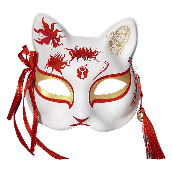 Anime Fox Masque Japanese Style Unique Handmade Design Face Masque for Halloween Masquerade Parties Image 7