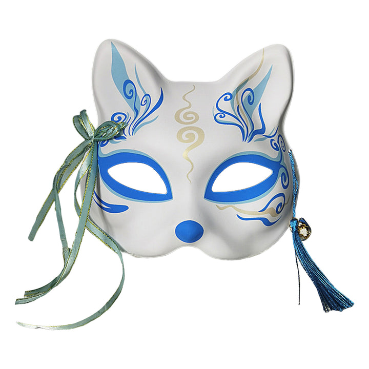 Anime Fox Masque Japanese Style Unique Handmade Design Face Masque for Halloween Masquerade Parties Image 8