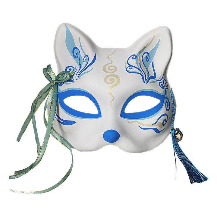 Anime Fox Masque Japanese Style Unique Handmade Design Face Masque for Halloween Masquerade Parties Image 1