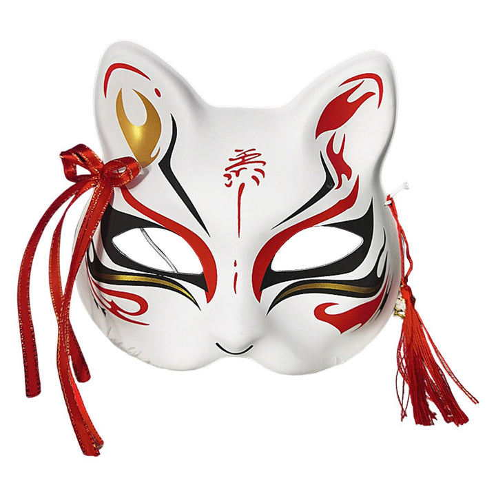 Anime Fox Masque Japanese Style Unique Handmade Design Face Masque for Halloween Masquerade Parties Image 9