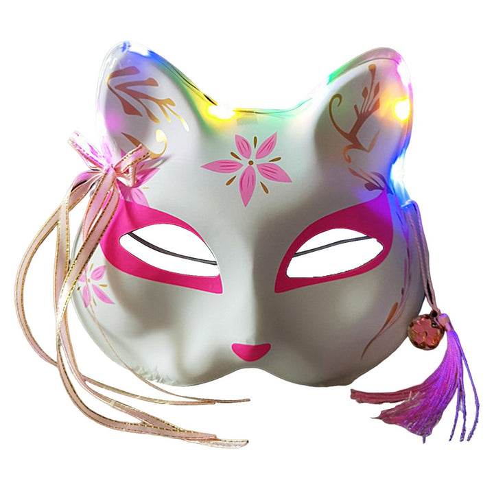 Anime Fox Masque Japanese Style Unique Handmade Design Face Masque for Halloween Masquerade Parties Image 11