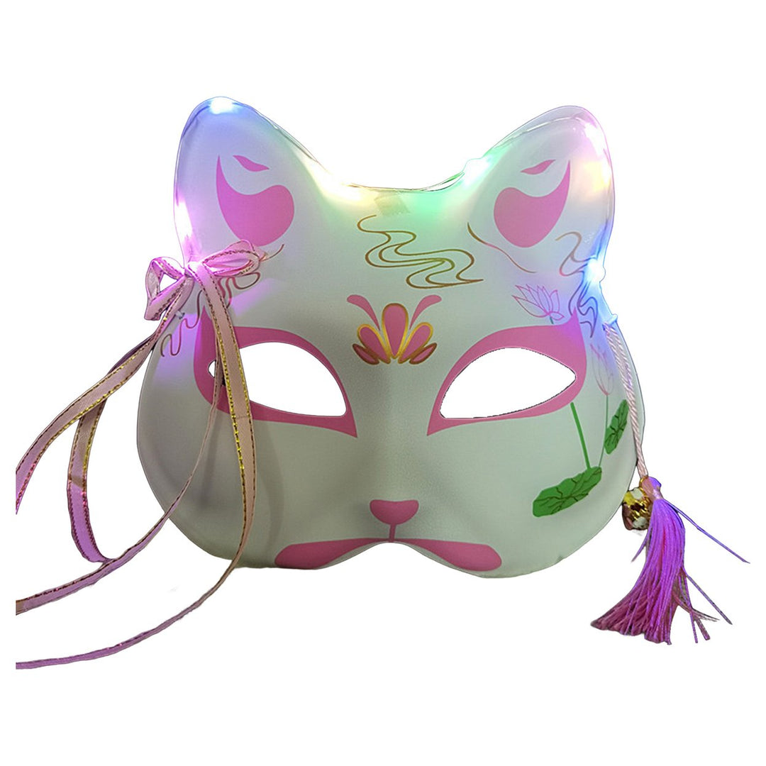 Anime Fox Masque Japanese Style Unique Handmade Design Face Masque for Halloween Masquerade Parties Image 12