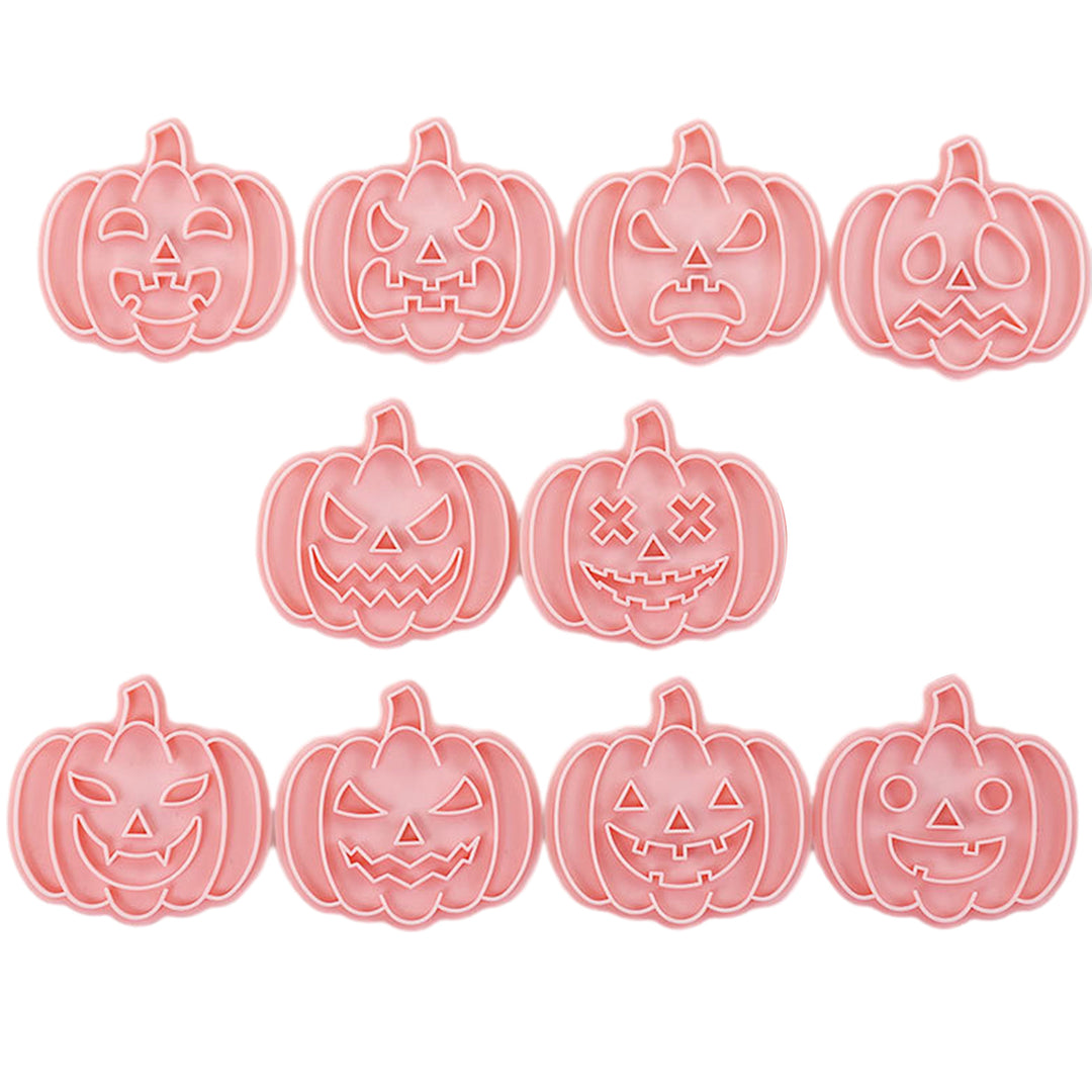 10Pcs Biscuit Mold Halloween Ghost Shaped Cookie Cutters Chocolate Fondant Baking Mold for Home Kitchen Image 3