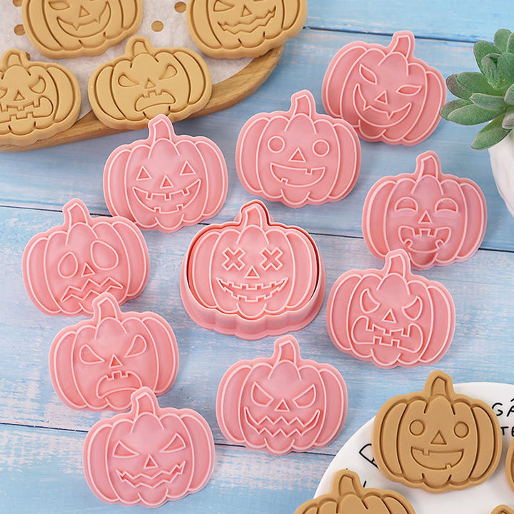 10Pcs Biscuit Mold Halloween Ghost Shaped Cookie Cutters Chocolate Fondant Baking Mold for Home Kitchen Image 9