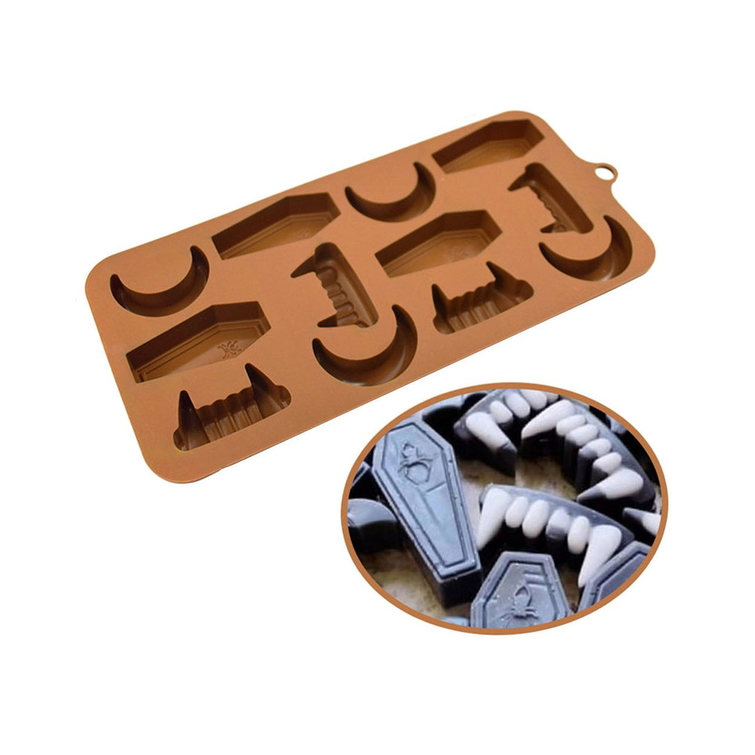 Dessert Baking Mold Food Grade Heat-Resistant Silicone Halloween Pumpkin Ghost Shape Chocolate Candy Cookie Mold Image 6