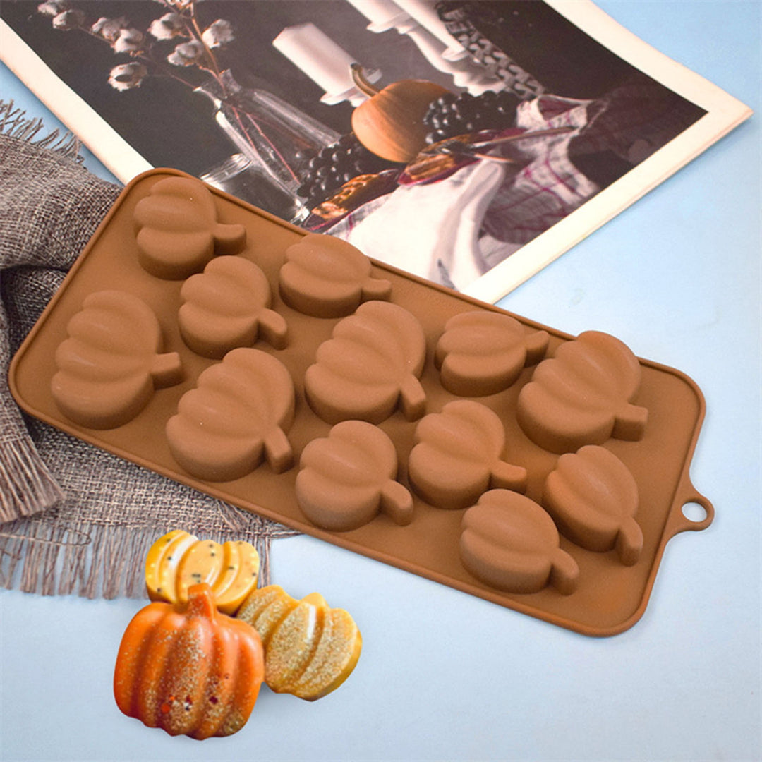 Dessert Baking Mold Food Grade Heat-Resistant Silicone Halloween Pumpkin Ghost Shape Chocolate Candy Cookie Mold Image 10