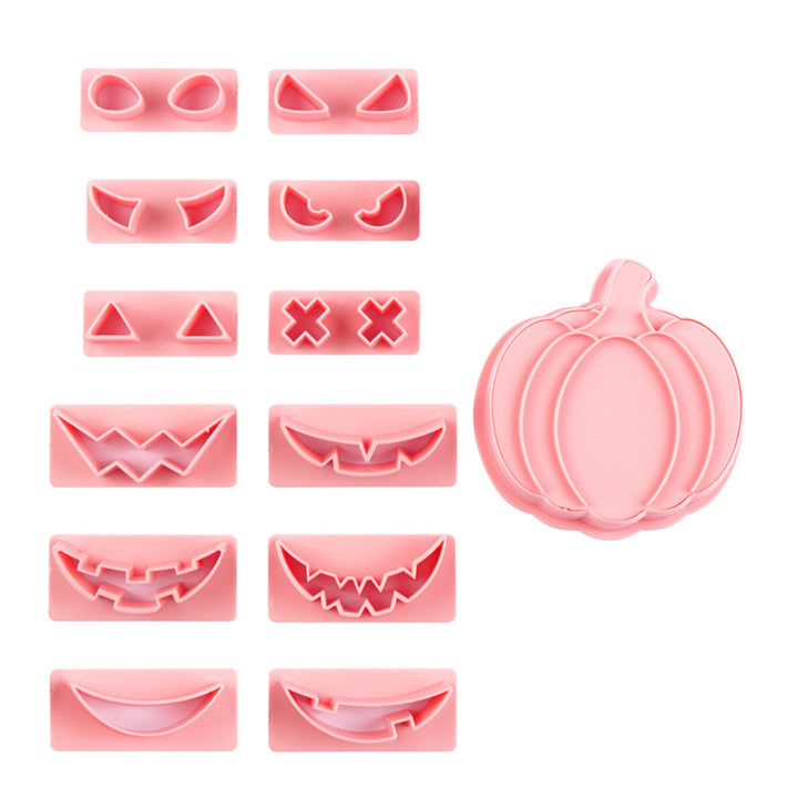 13Pcs Halloween Cookie Cutters Pumpkin Face Biscuit Molds Easy Clean Non-Stick Food Grade Material Reusable Biscuit Image 4