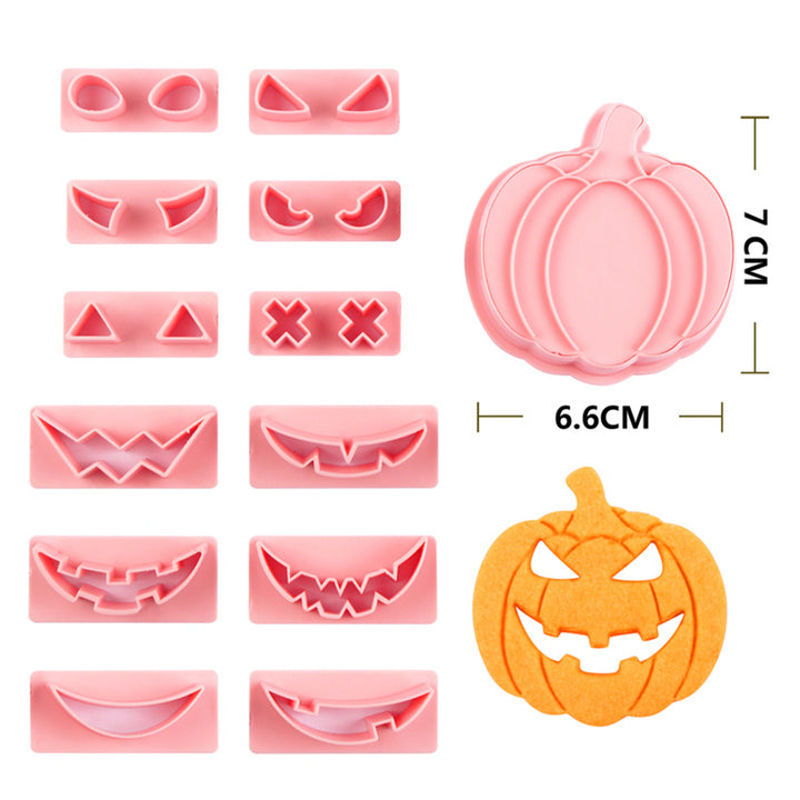 13Pcs Halloween Cookie Cutters Pumpkin Face Biscuit Molds Easy Clean Non-Stick Food Grade Material Reusable Biscuit Image 6