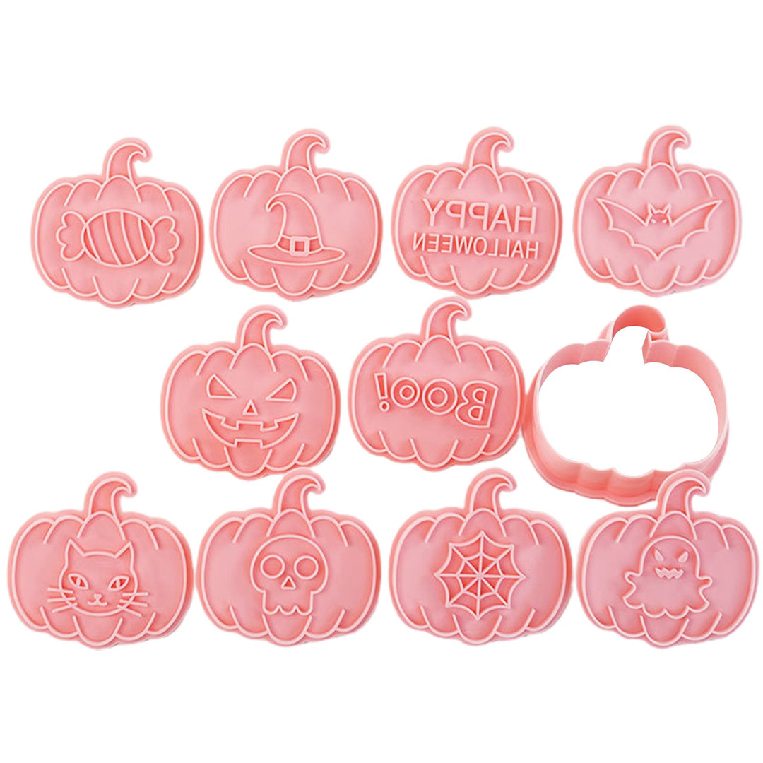 10Pcs Halloween Biscuit Cutter Food Grade Easy Release Press DIY Pumpkin Ghost Skull Witch Hat Cookie Maker Mold Kit Image 4